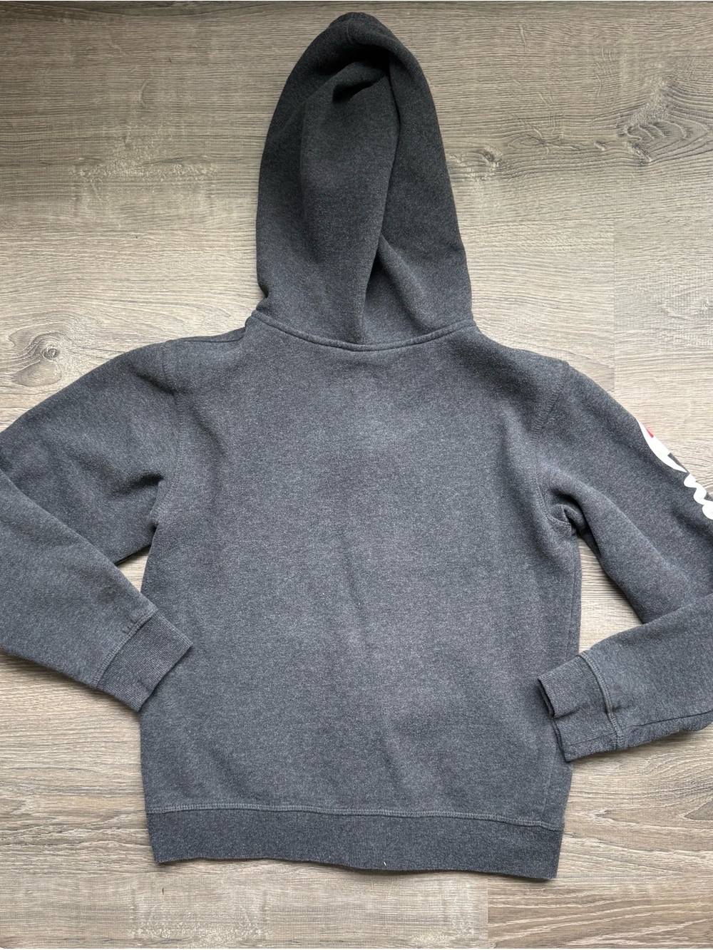 Champion Kids' L (10/12) Gray Full-Zip Hoodie with Logo - Picture 3 of 10